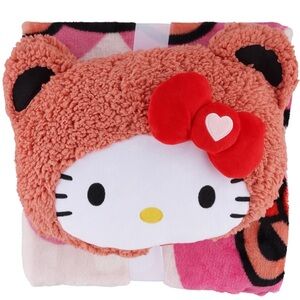 Hello kitty bear bundle set blanket & small head plush Valentine’s Day gift